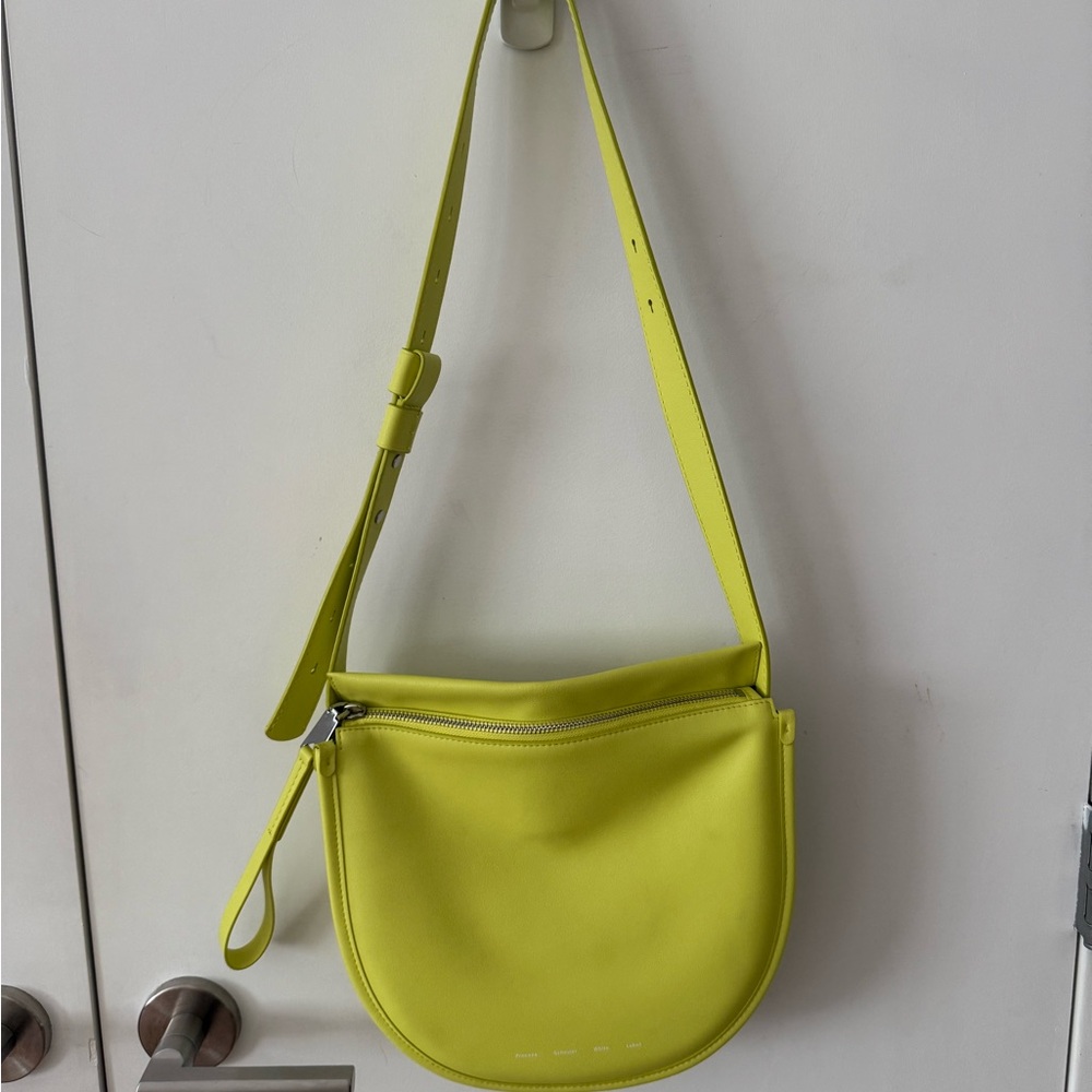 Proenza Schouler Baxter Hobo Leather Bright Yellow / Lime Crossbody Bag